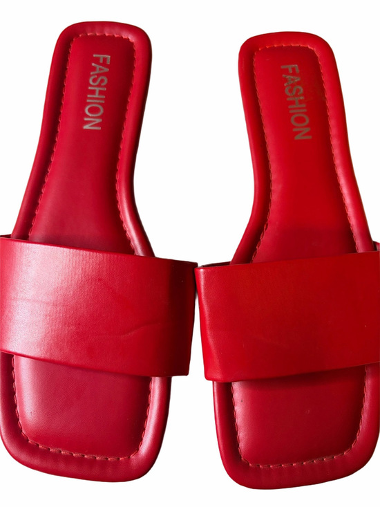 Shoes - Fashion Red Slide Sandals | EUC | Sz 10-10.5